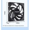 TEUCER UT-12015 12cm Thin Fan PWM 4PIN 800-2400RPM Computer Case Cooling Fan120mm 15mm Ultrathin PC Chassis Fan