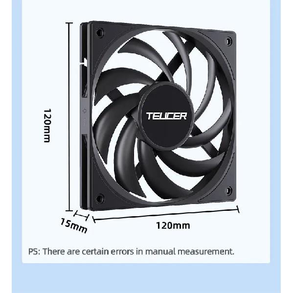 TEUCER UT-12015 12cm Thin Fan PWM 4PIN 800-2400RPM Computer Case Cooling Fan120mm 15mm Ultrathin PC Chassis Fan