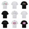 2024 Summer New Kapok Printed Short Sleeve T-Shirt Set Men's and Women's Same Breathable Casual