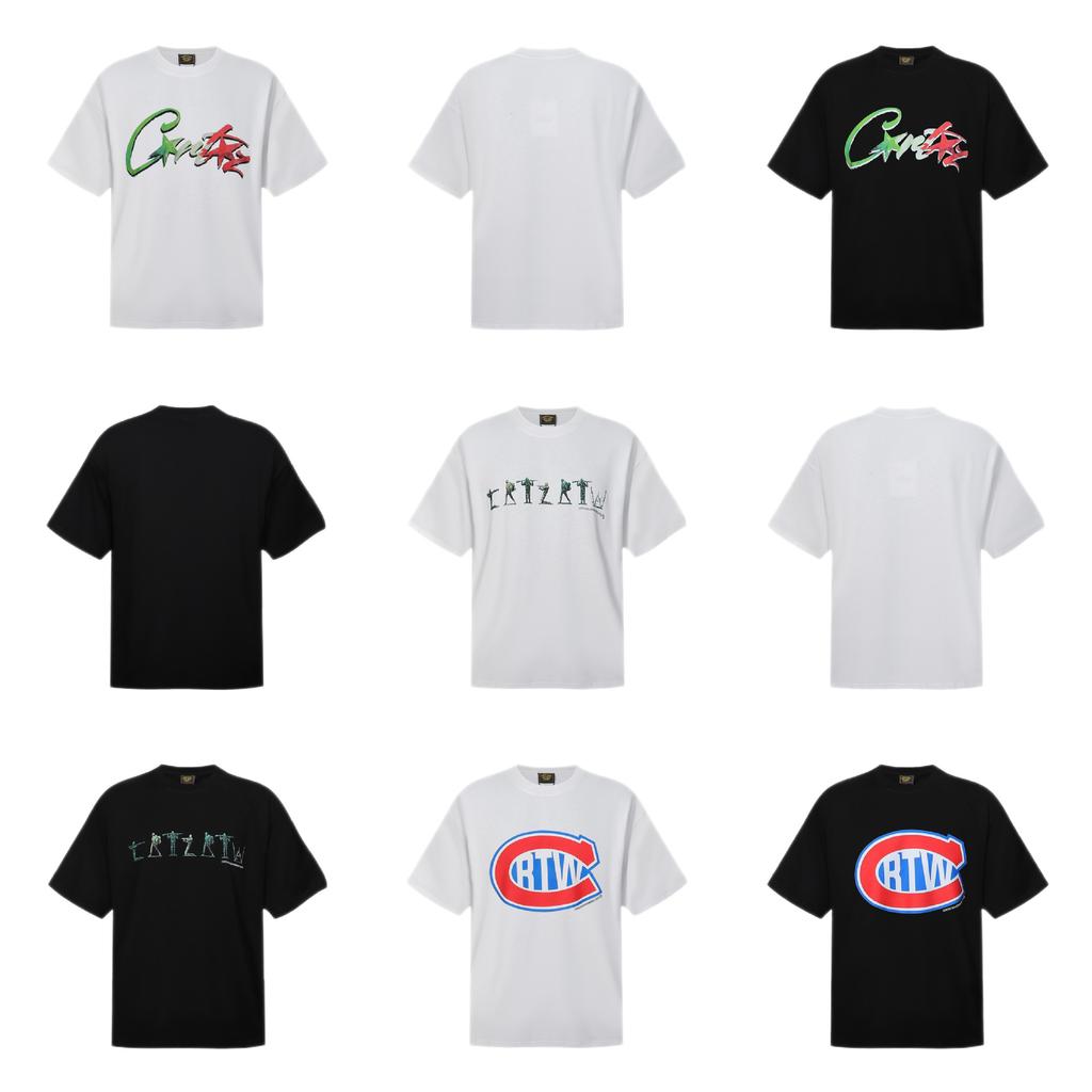 2024 Summer New Kapok Printed Short Sleeve T-Shirt Set Men's and Women's Same Breathable Casual