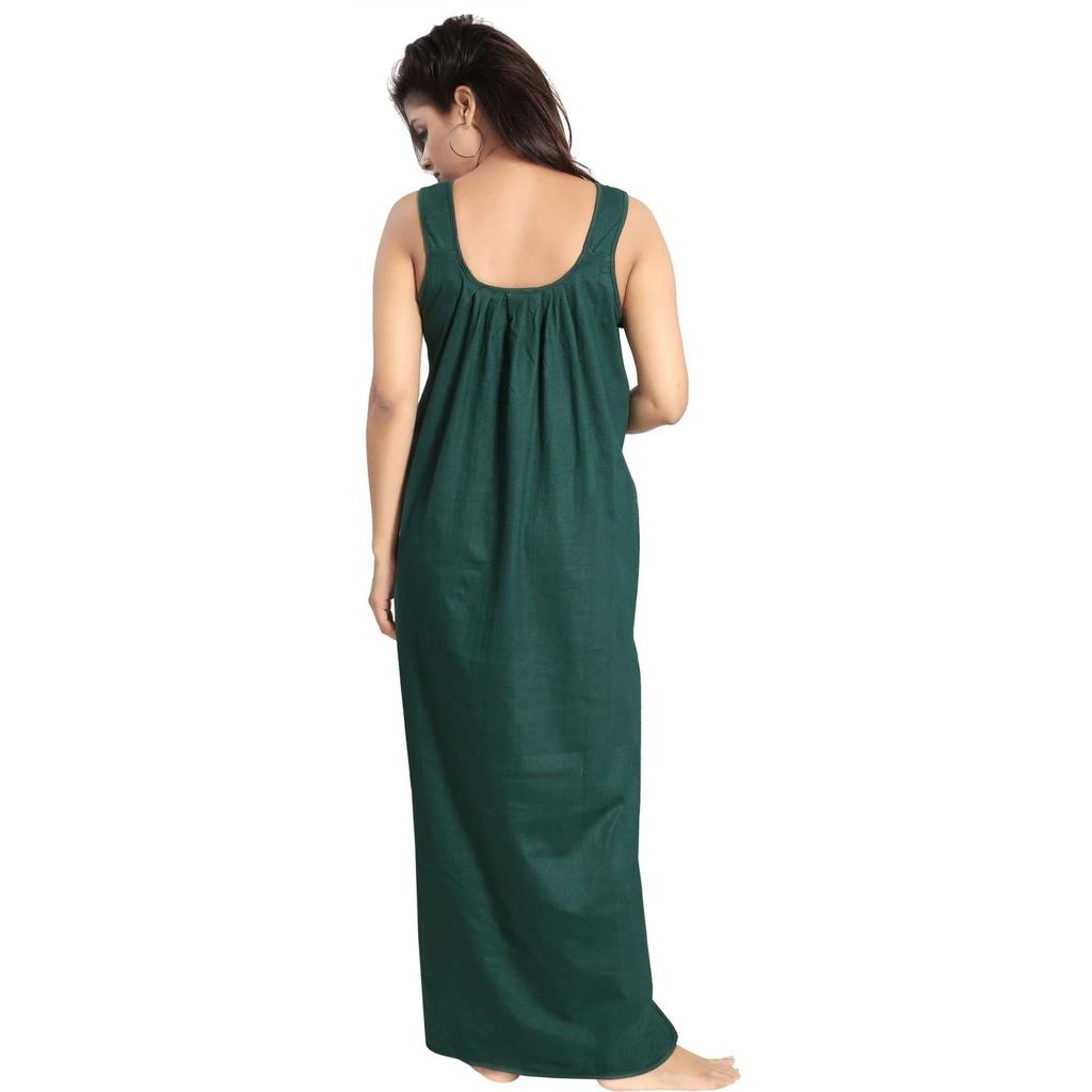 Women Sleeveless Sleepwear Cotton Nighty Summer Nightwear Maxi Gown Night Dress