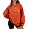 Mädchen Bedrucktes Rundhals Casual Mode Top Sweatshirt