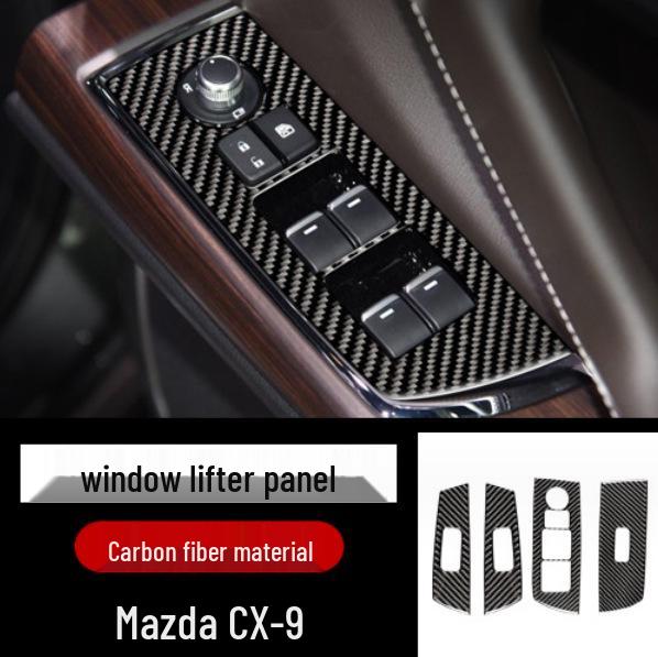 Mazda CX-9 Carbon Fiber Interior Gear Door Console Panel Stickers