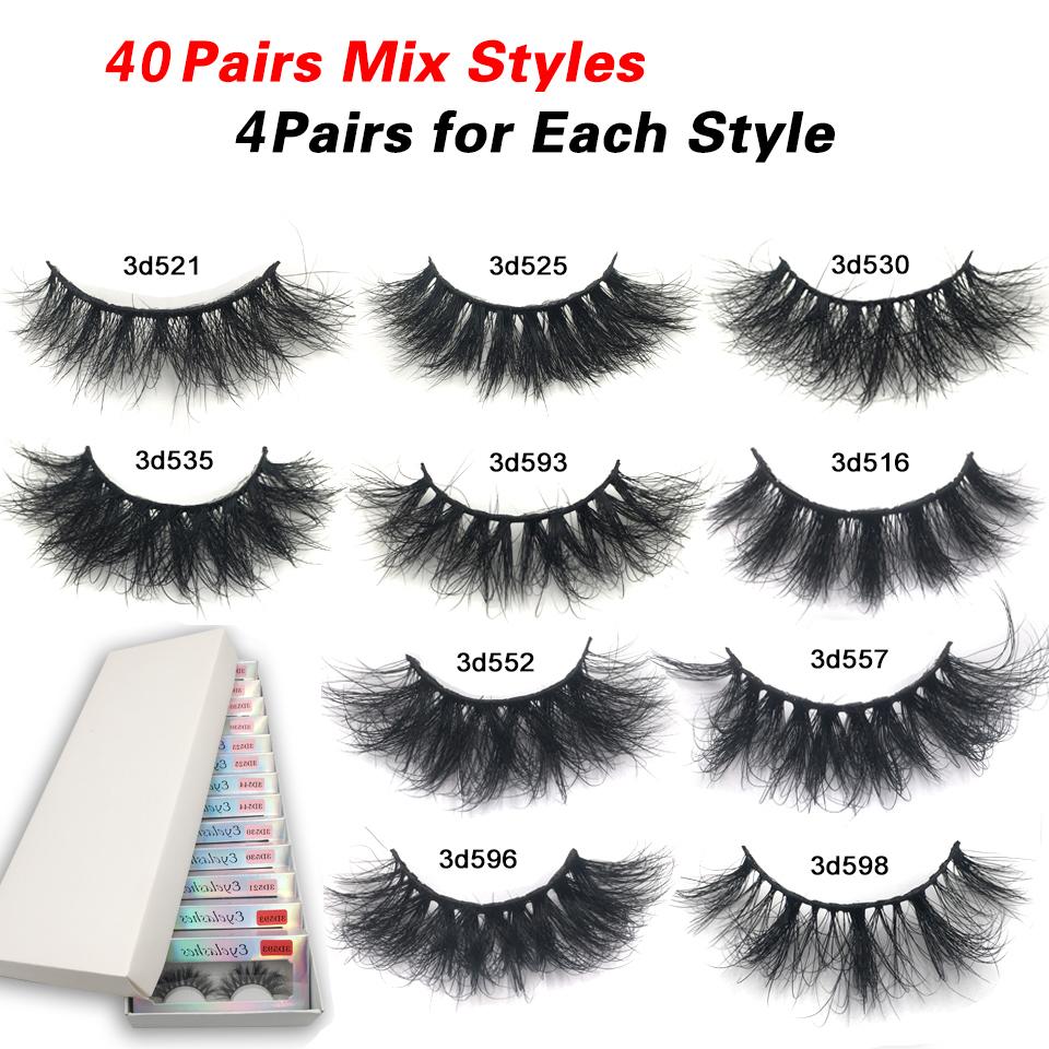 Wholesale Lashes Mink Fluffy Natural Eyelashes 5/10/30/50 Wholesale Items Make Up 3d Mink Lashes