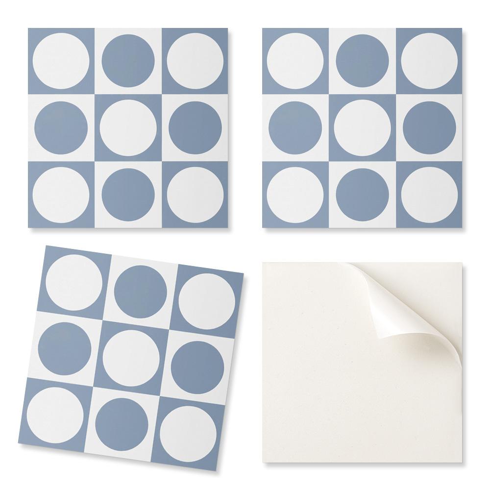 Naklejane Kafelki Winylowe Do Przedpokoju Geometryczne Okręgi W Siatce 20X20X20 Cm