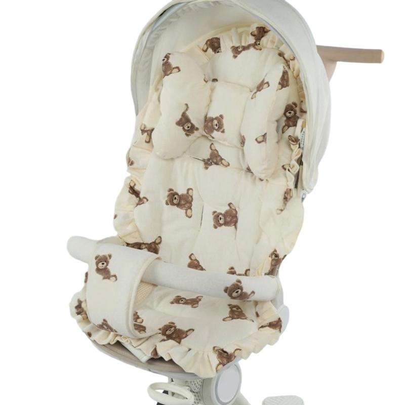 Upgrades Baby Carriage Cushions Not Slip Padding Comfortable Seat Cover Easy Cleaning Suitable for Various Strollers