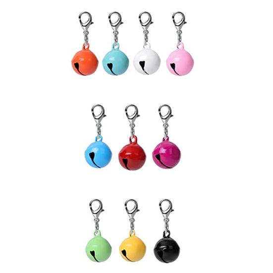 

10 шт. колокольчиков для домашних животных, яркий цвет, гладкая поверхность, застежка-карабин, высокая прочность