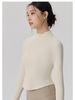 Ladies' Slim-Fit Long Sleeve Yoga Top: Stand Collar, Half Zip, Perfect for Autumn/Winter Pilates & Fitness.