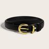 Fashionable Pu Leather Women's Belt With Alloy Buckle Needle Buckle Decorative Skinny Jeans Retro Small Western Style Belt In Stock
