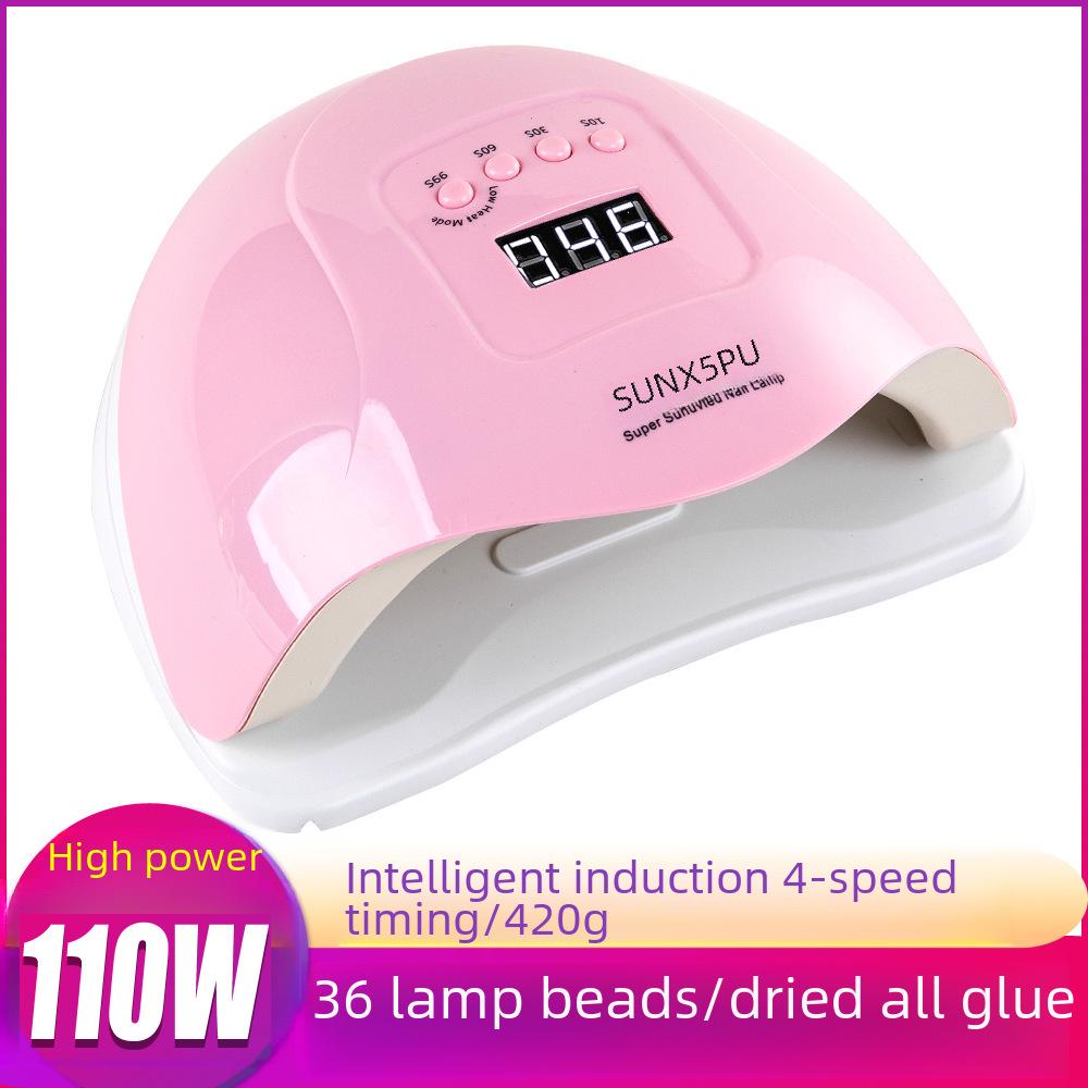 SUNx5 Plus Sunshine Nail Lamp: 4-Speed High-Power LED Phototherapy Nail Polish Lamp