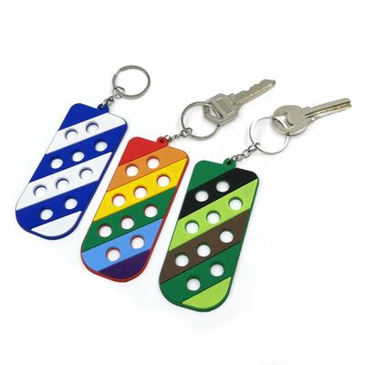 Ensemble de porte-clés DIY coloré Porte-clé personnalisé en PVC avec trou pour voiture Femmes Hommes Enfants Porte-clés colorés pour sac portefeuille
