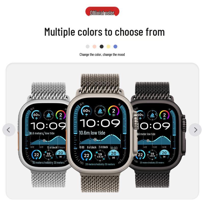 Kompatibel mit Apple Watch 11: Fallschirmschnalle Milanese Edelstahlarmband, Ultra 3 Metallarmband
