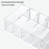 Transparenter Make-up-Aufsteller 6/8-Schlitz-Design Klarer Kosmetik-Aufbewahrungsorganizer Kompaktes Aufbewahrungsfach