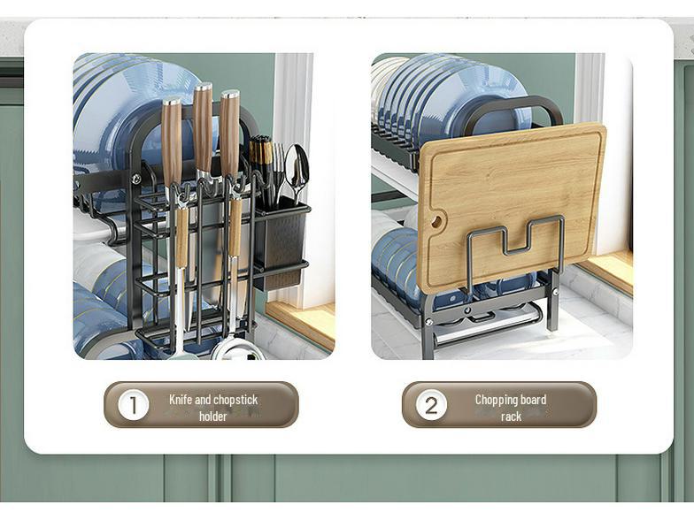 Multi-Function Kitchen Rack: Cross-Border Dish, Bowl, And Chopstick Storage