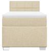Vidaxl Continental Bed with Mattress, Cream, Fabric, 90X200 Cm