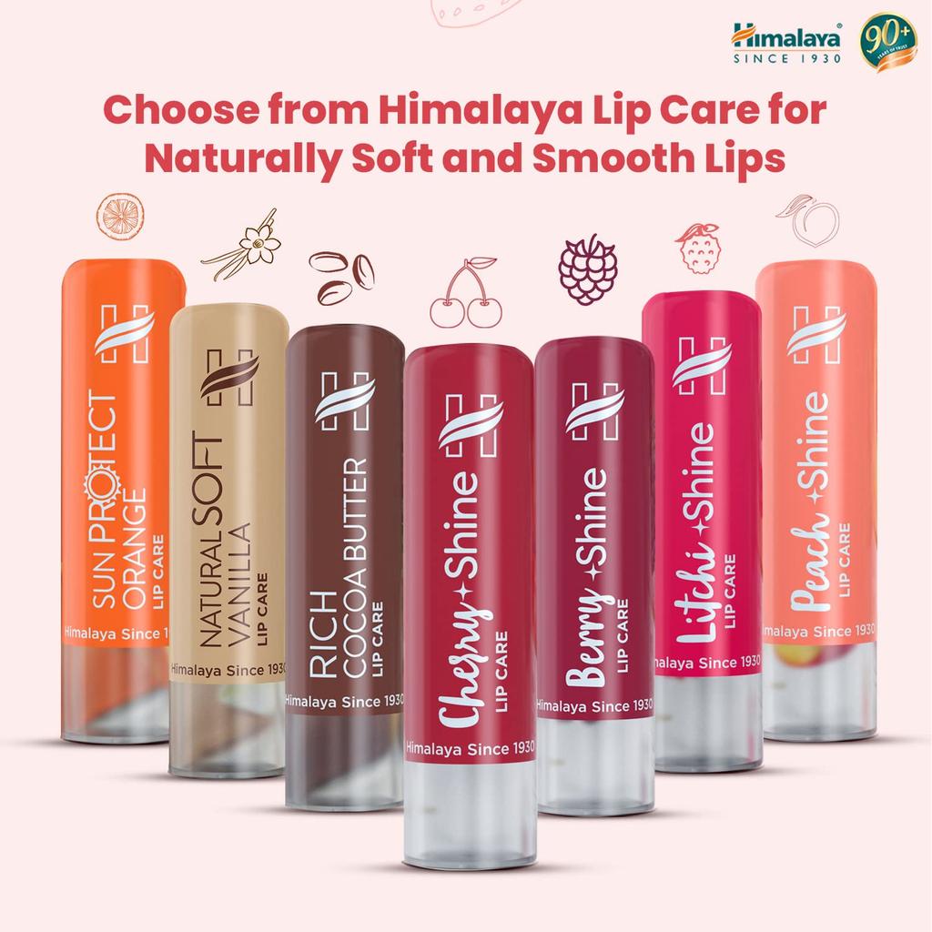 Himalaya Erdbeerglanz Lippenpflege 4,5g Packung mit 1 – Natürlicher glänzender feuchtigkeitsspendender Balsam für weiche geschmeidige Lippen mit langanhaltender Feuchtigkeit