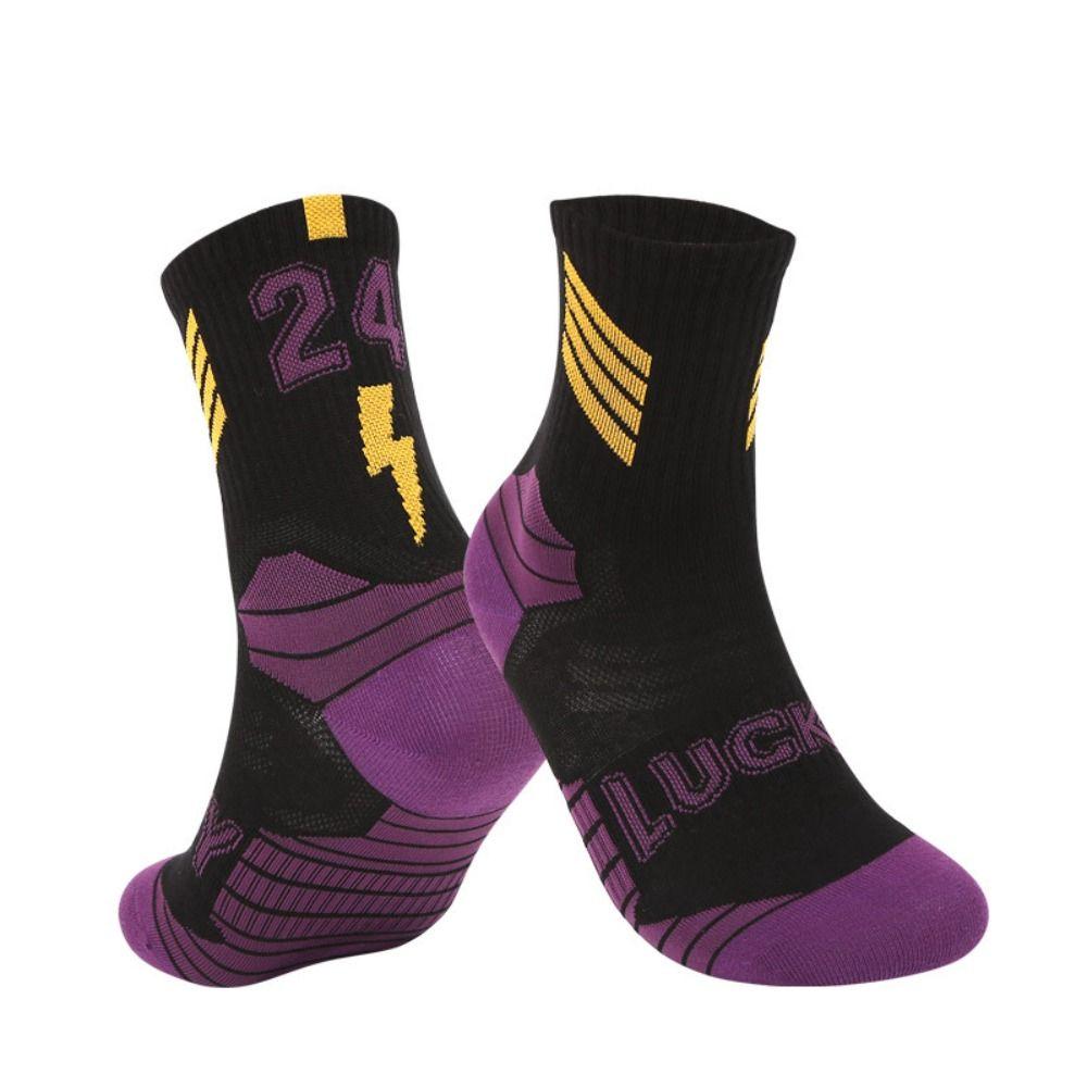 1 Pair Cotton Basketball Socks Long Tube-shaped Breathable Children Soccer Socks Colorful Comfortable Towel Socks Riding