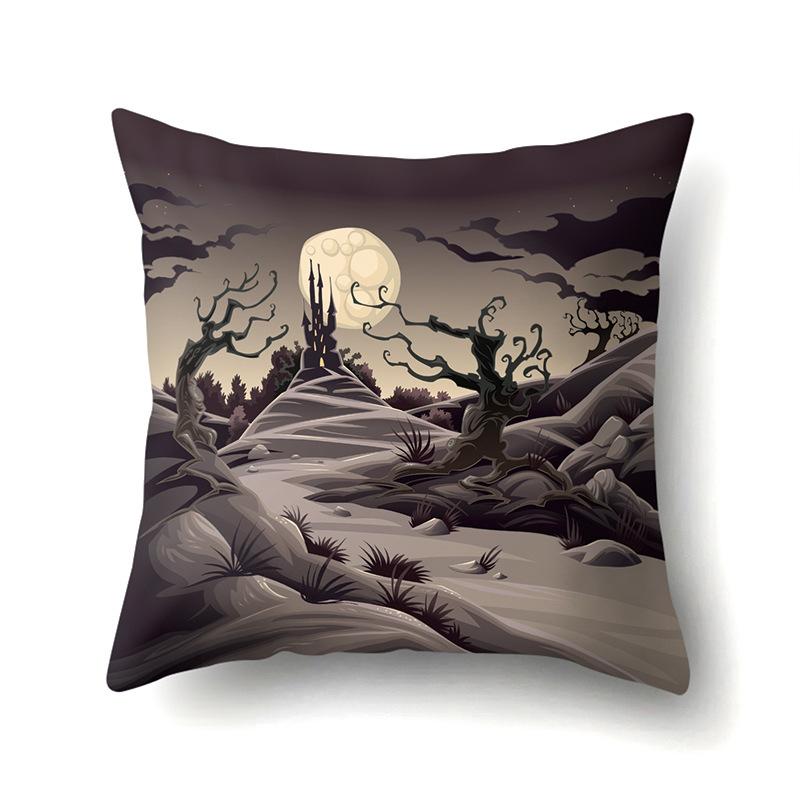 Halloween Pillowcase Car Waist Pillow Pumpkin Sofa Cushion Cover Office Home Living Room Pillowcase