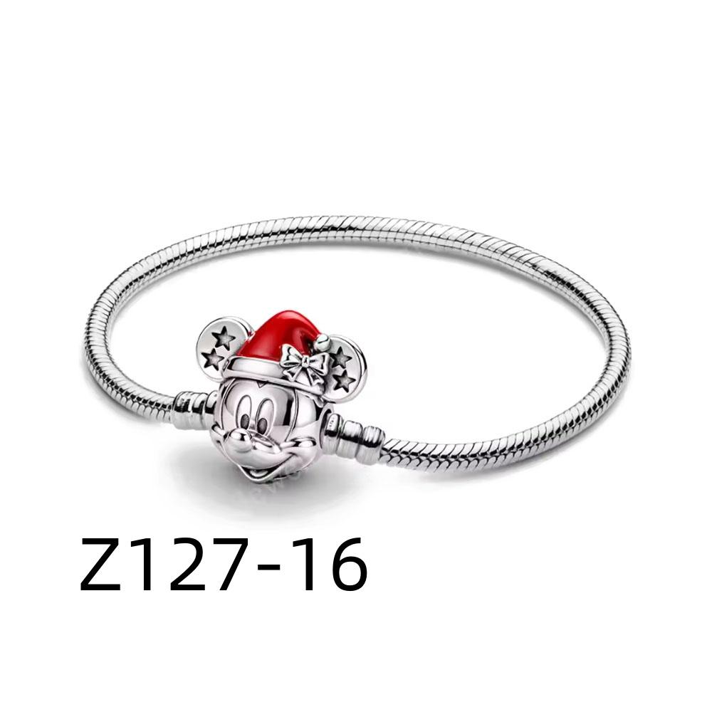 New Cute Blue Fox Rabbit Cartoon Necklace 925 Silver European Style Bracelet DIY Women's Charm Fashion Jewelry Gift