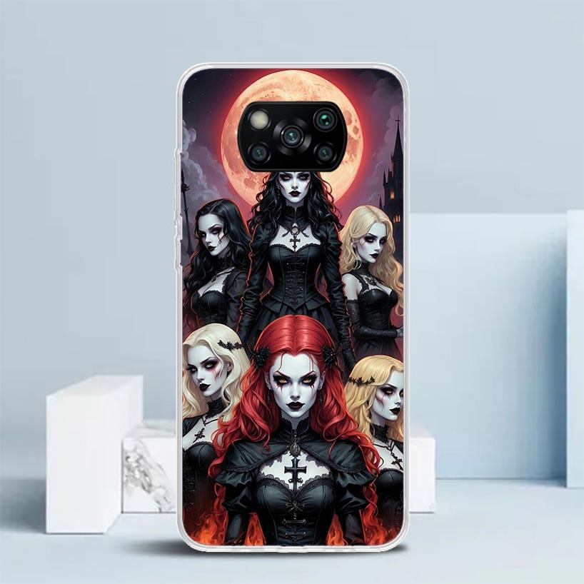 Halloween Moon Witch Horror Soft Cover for Xiaomi Poco F7 Ultra X7 X6 X5 Pro M7 Phone Case Redmi 15 15C 13 13C 12 12C 10 10C Pri