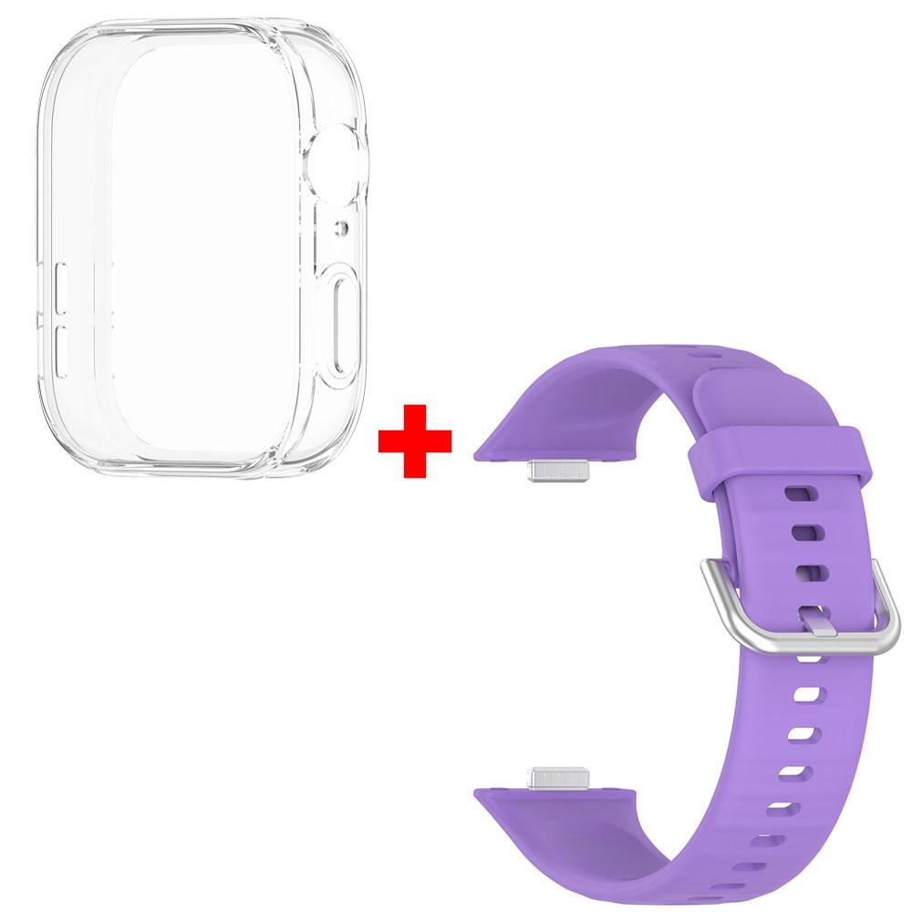 Silicone Watch Strap + Case For Huawei Watch Fit 3 Strap Replacement Band Huawei Watch Fit3 Strap With Case Screen Protector