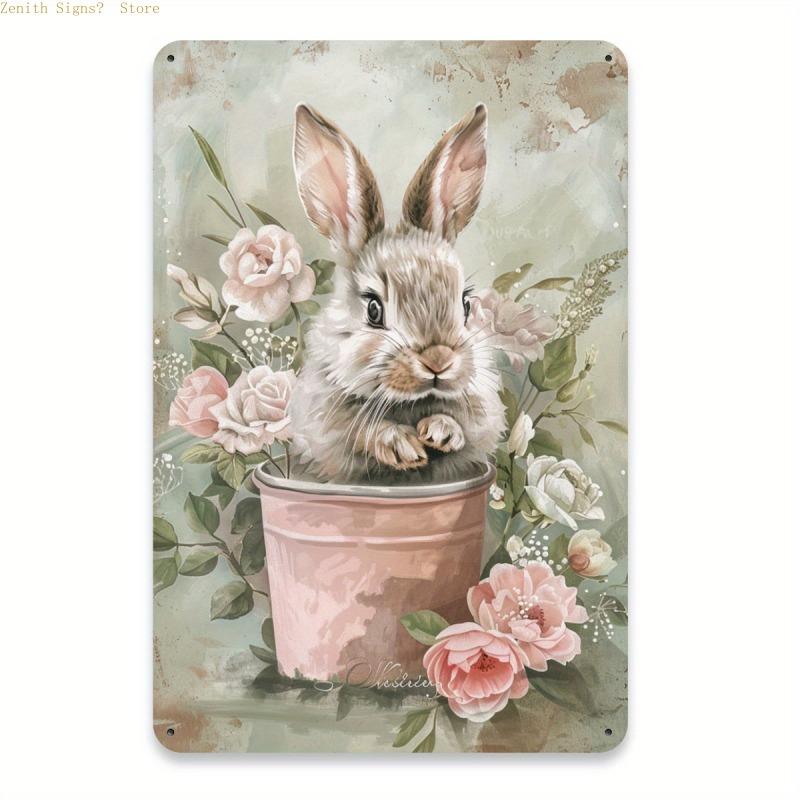 2D Flat Vintage Inspired Iron Metal Sign with Durable Construction and Rust-Resistant Coating for Room Decor