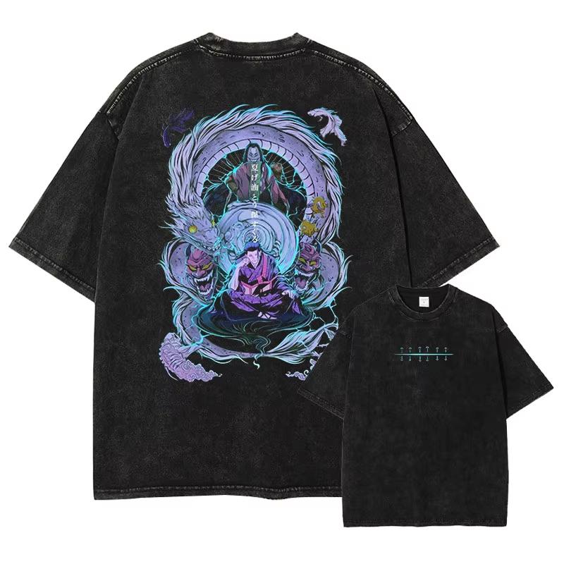 

New Anime Jujutsu Kaisen Gojo Satoru Geto Suguru Printed Tshirt Men Womens Washed cotton Tshirt High Quality Vintage Tee M