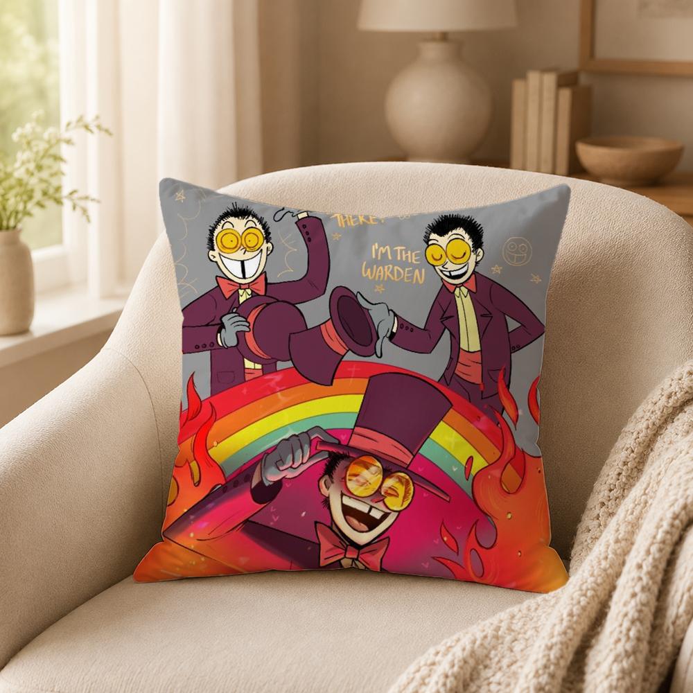 Cartoon S-SuperjailS Cushion Cover Double-Sided Printed Pillow Cover Hypoallergenic Dust-Mite Proof
