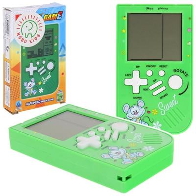 Gra Elektroniczna Tetris Konsola Przenośna Podróżna Dla Dzieci Zielona