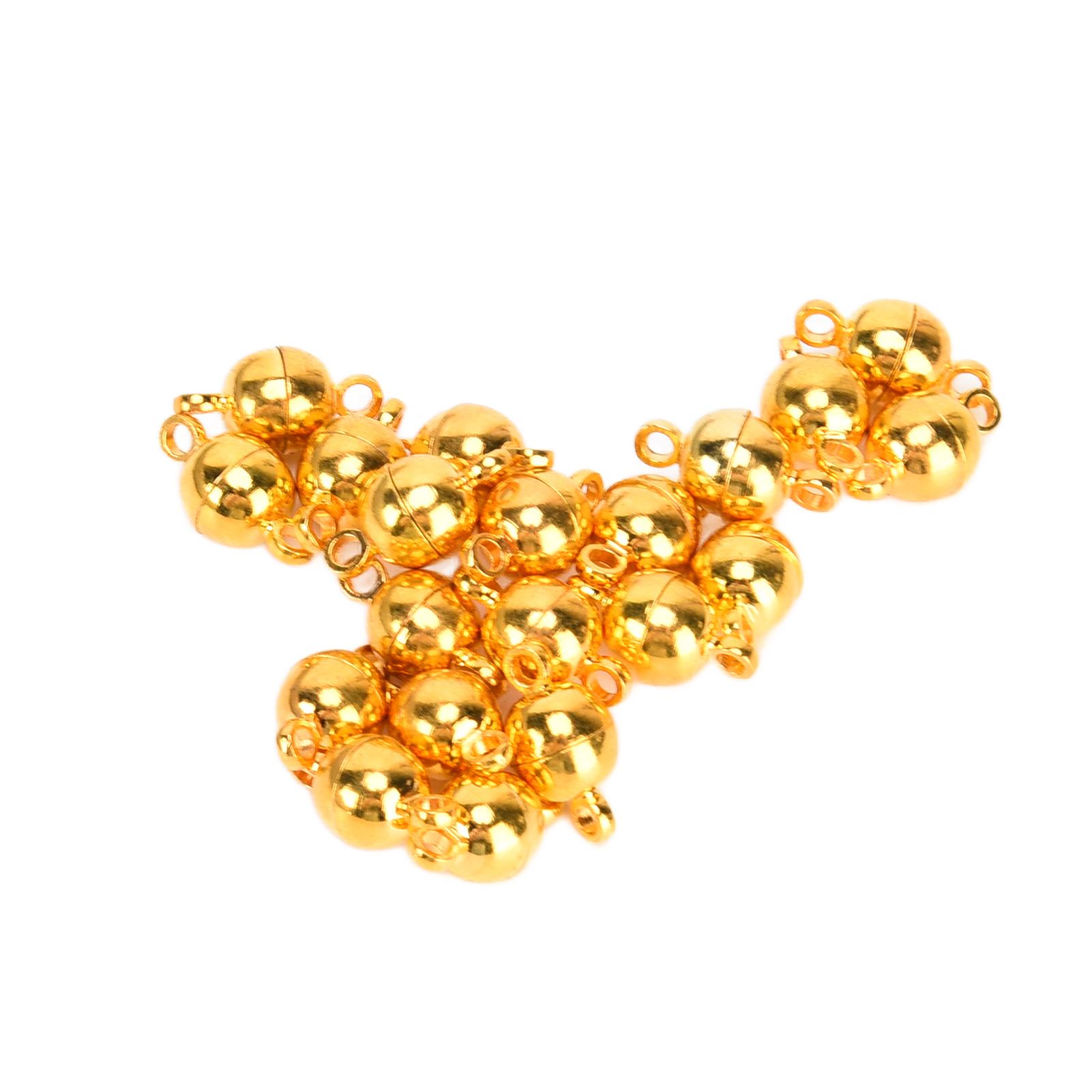 

20 комплектов магнитных застежек круглые латунные модные застежки для ювелирных изделий для DIY крафт ожерелий браслетов серёг Gold