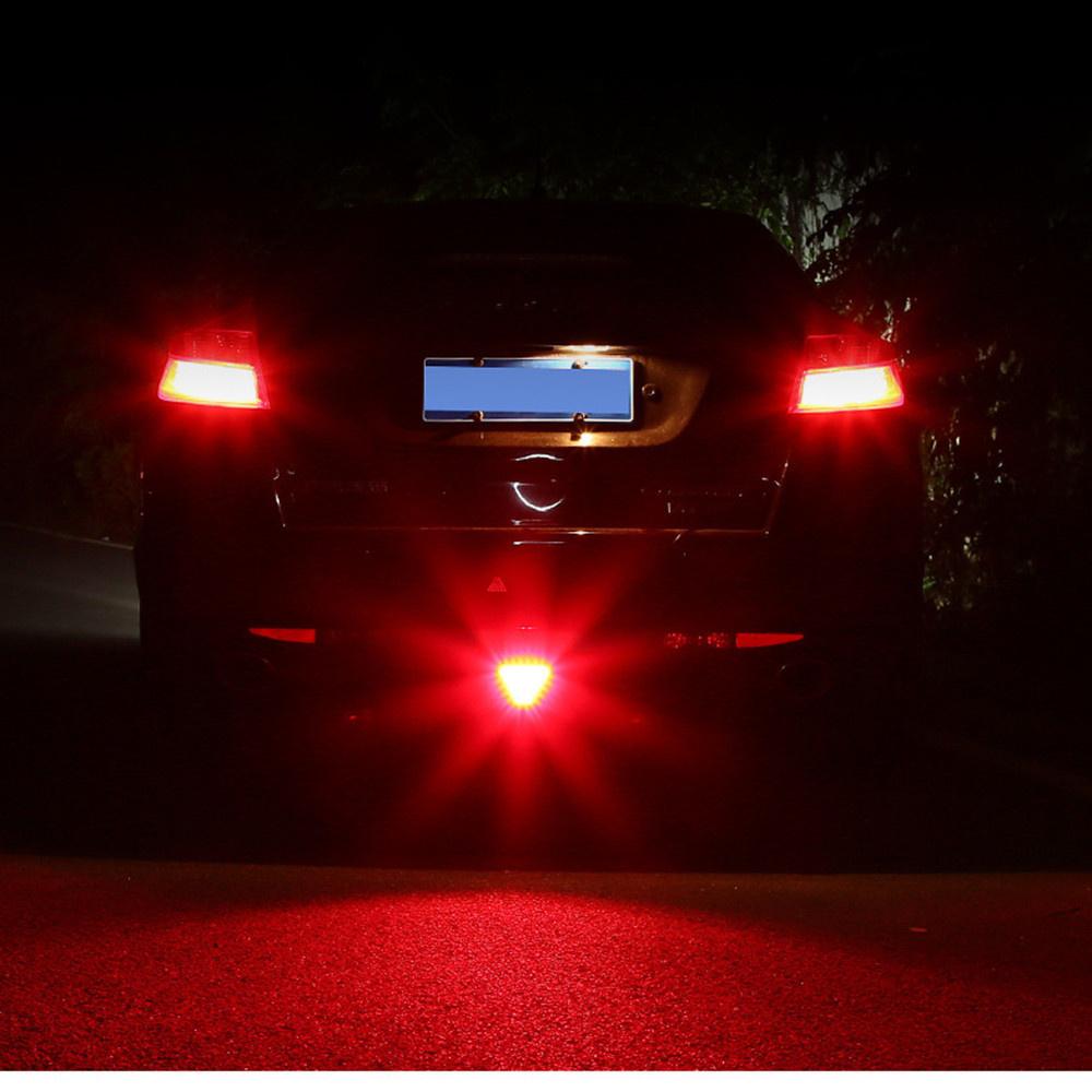 Indicator Triangle Rear Brake Light Warning Strobe Stop Red Rear Bumper Light