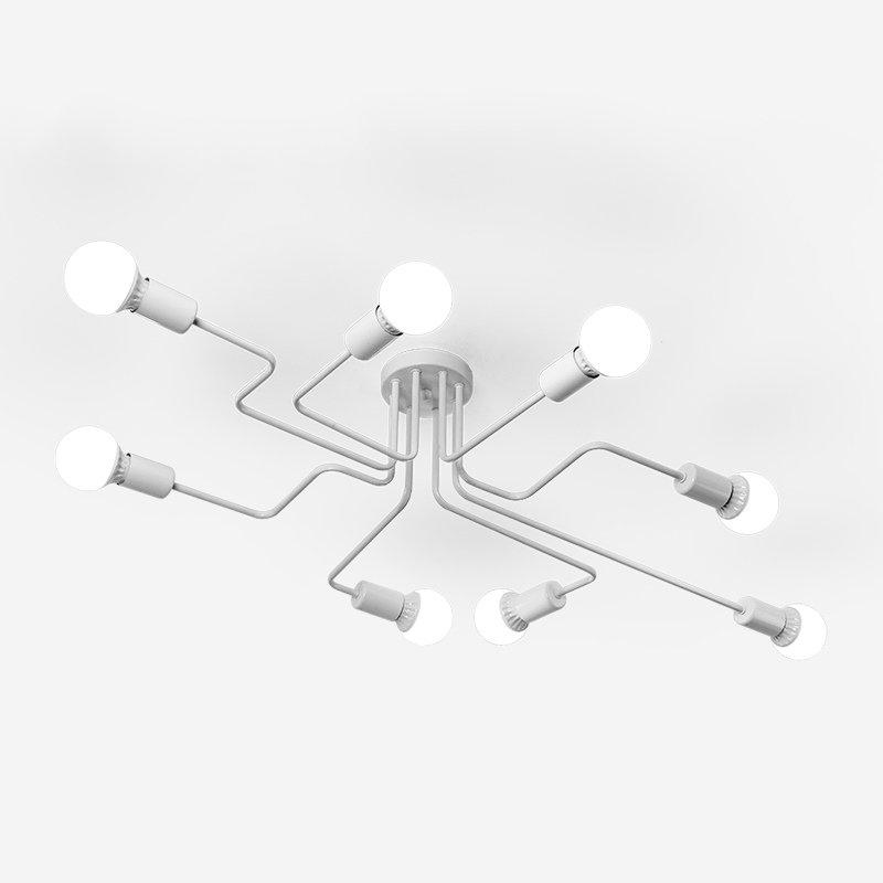 4/6/8 Heads Retro Industrial Loft Wrought Iron Ceiling Light Nordic Pipe Lamp Home Decor Kitchen Restaurant Cafe Bar Dinning