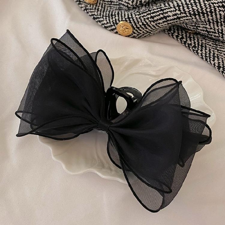 Fashion Hair Clip Bows Detailing Secure Spring Clamp Hair Decoration For Workouts Office Or Casual Outings