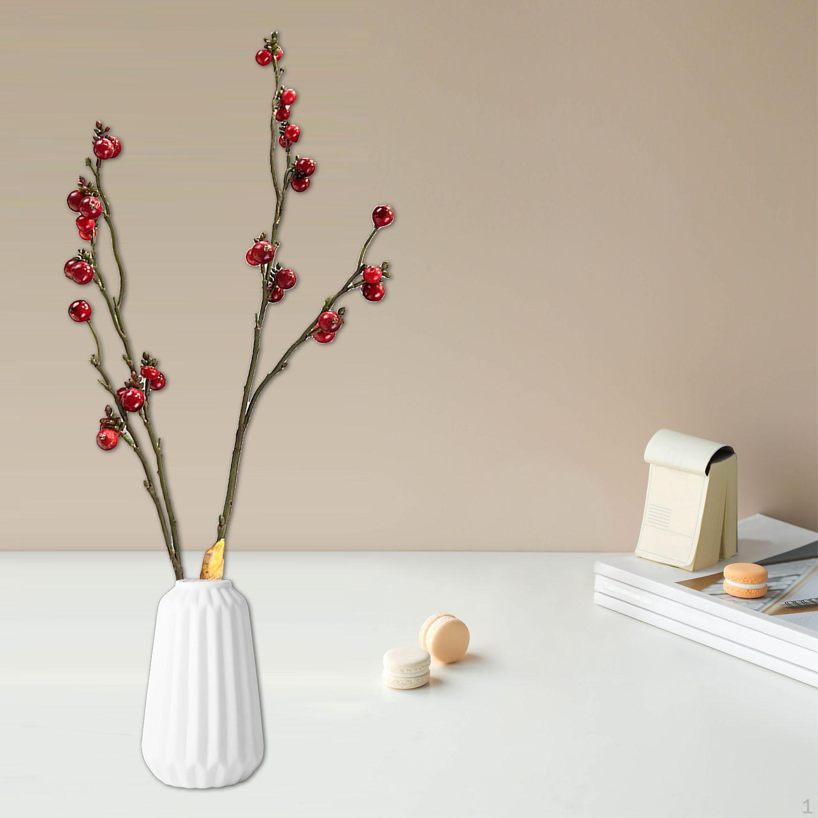 

Искусственные ягоды, стебель, ягодные ветки, имитация орнамента, поддельные рождественские подборки для красный