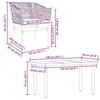 5 Piece Outdoor Dining Set with Cushions Grey Poly Rattan Glass Table