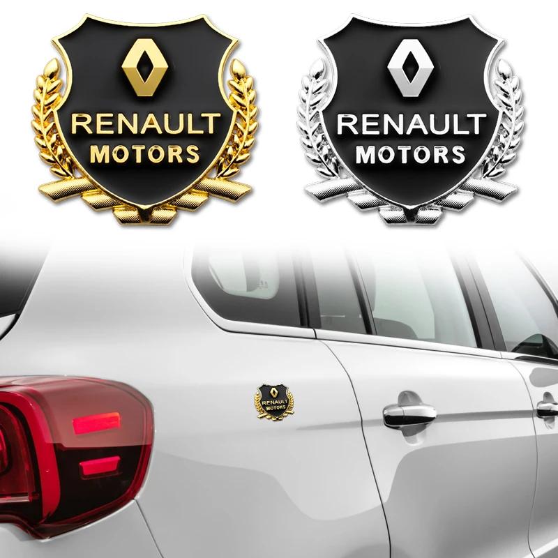 2026 Hot For Renault Hub Caps For Renault Megane 2 Duster Logan Captur Clio Laguna Fluence Kadjar 2Pcs 3D Car Body Trunk Sticker