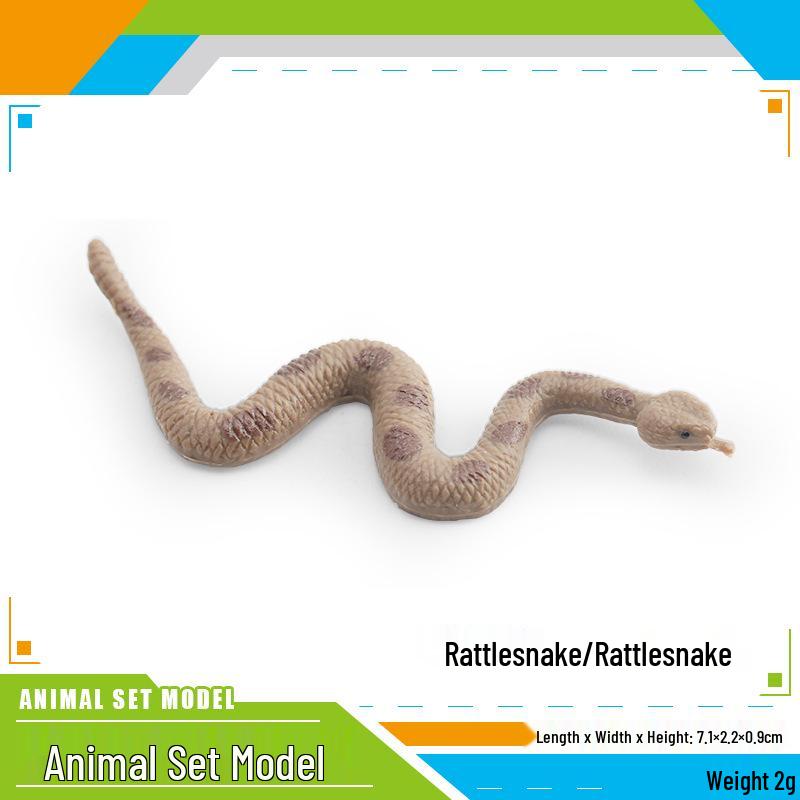 Kids  Animal Model Set - Cactus Ostrich, Armadillo, Antelope, Fennec Fox, Monitor Lizard, Rattlesnake