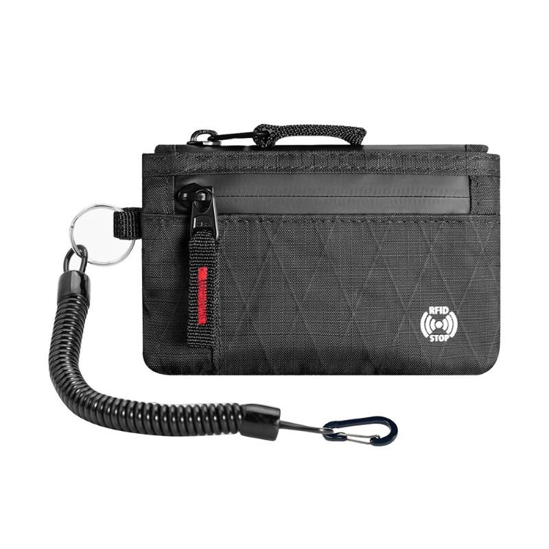 Travel abroad RFID anti-theft swipe card bag passport bag multi-function key bag wallet neck bag