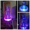 Multicolor LED Illuminated Base With USB Power for Crystals Display and Artwork Showcase Sturdy Plastic Designs