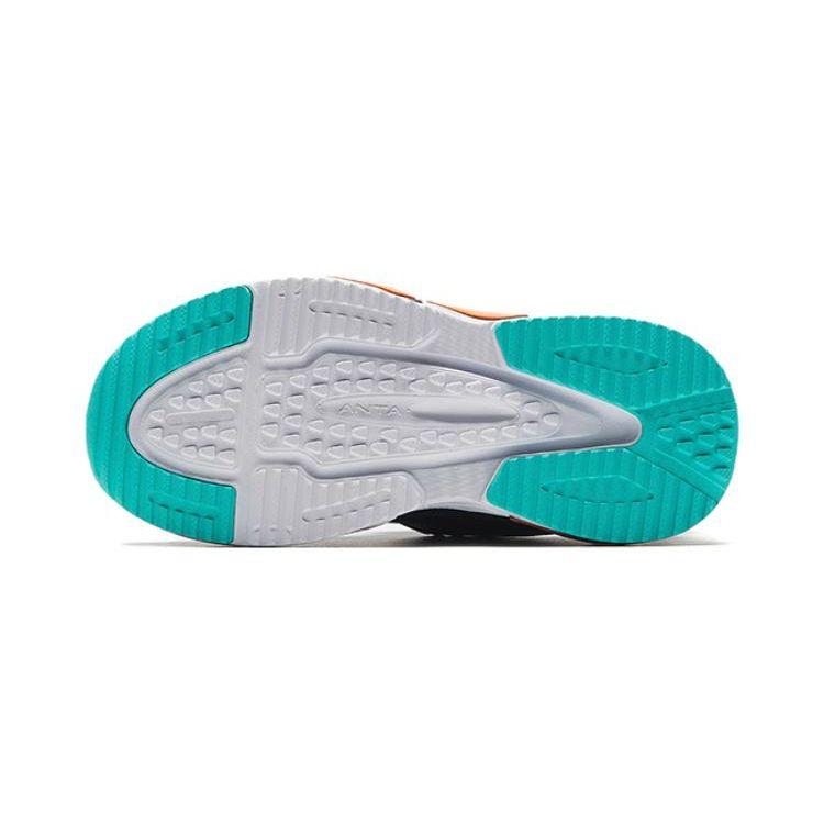 Anta Kids Bow Speed Comfortable Shock Absorbing Durable Low Top Running Shoes Kids sneaker Black Orange 312339908-4