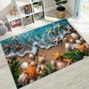 Dream Starfish Shell Tropical Beach Sea Star Art Rug for Bedroom Living Room Sofa Home Doormat Decor,Large Non-slip Floor Mat