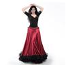 Red Color Flamenco Dance Skirt Spanish Dancing Performance Costume Women Vestido Flamenco 180-720 Degree
