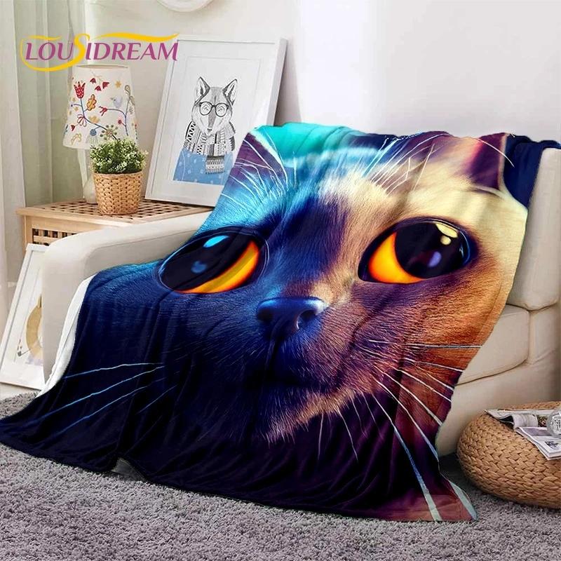 Persian Cat,Cute Calico Cat,Ragdoll Cartoon Soft Flannel Blanket for Beds Bedroom Sofa Picnic,Throw Blanket for Outdoors Leisure