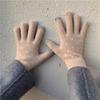 Adorable Knitted Wool Gloves with Touchscreen Functionality Warm Fleece-lined Cycling Gloves
