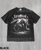 Gothic Lesbian 90s Graphic T-Shirt,Vintage Washed Graphic Tee,Dark Art Castle Top,LGBT Pride Apparel,Female Warrior Graphic Shirt
