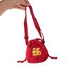 Chinese Style New Year Drawstring Bag Crossbody Fu Embroidered Bag  Kid's Bag