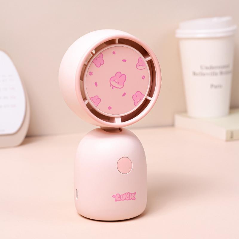 

Portable USB Rechargeable Cartoon Fan for Students & Desktops 88x58x162 mm