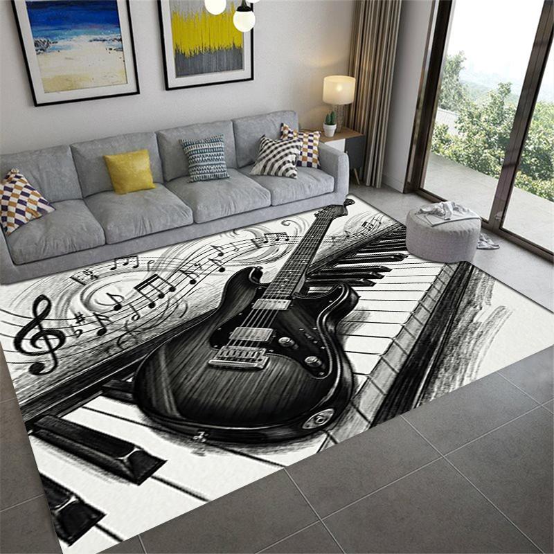 2025 New Guitar Music Carpet Rug for Living Room Bedroom Home Sofa Decoration,Kids Play Non-slip Floor Mat11