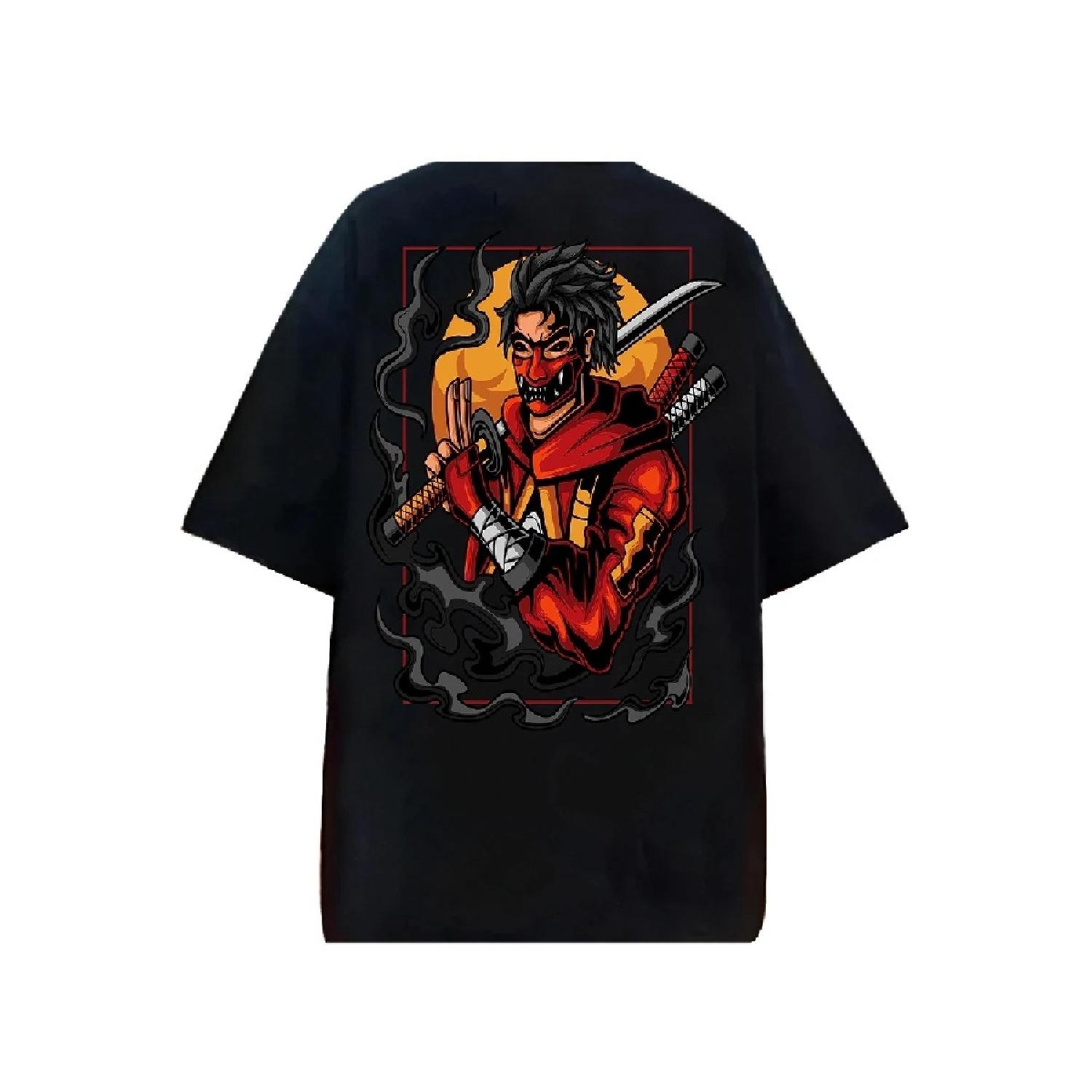 

Cool Masked Ninja Cool Anime T-shirt Black Back Men s Hip Hop Fashion Style Cool Summer Unisex Print T-shirt Streetwear S