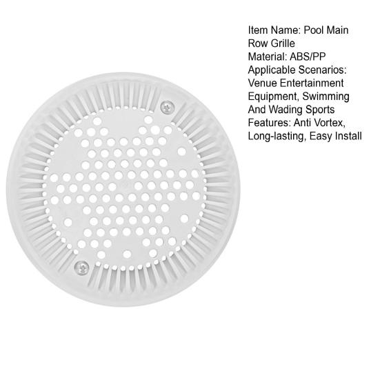 Pool Main Row Grille Easy Install SP1030 Round Pool Main Drain Cover Replacement Anti Vortex Swim Pool Security Cover for Efficient Filtration